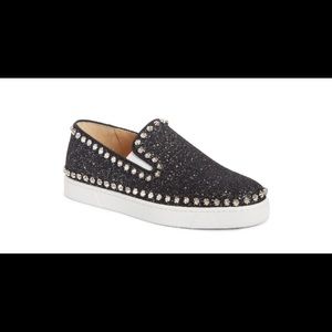 Christian louboutin spike slip on sneaker